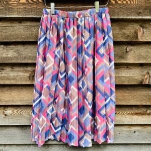 Vintage 70’s Lightweight Pleated Geometric Skirt